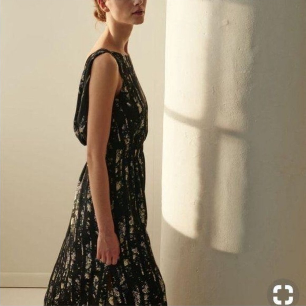 Club Monaco Black Floral Maxi Dress